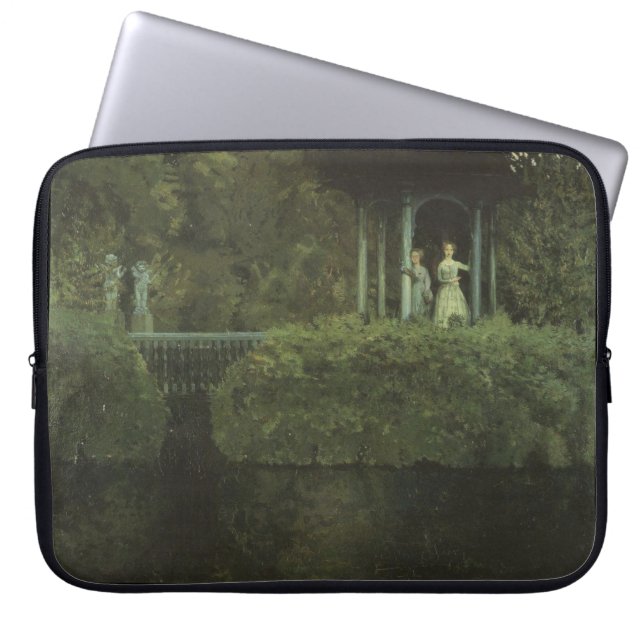 Insel der Liebe (von Konstantin Somov) Laptopschutzhülle (Vorderseite)