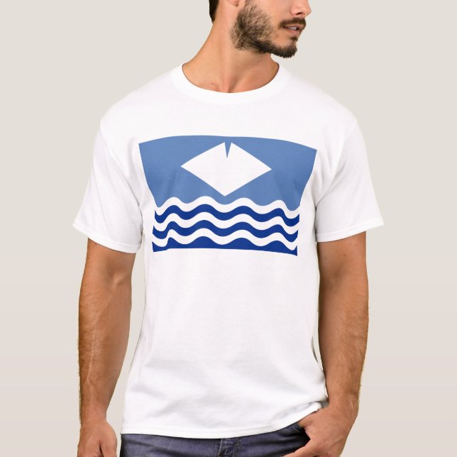 Insel der Wight-Flagge T-Shirt (Vorderseite)