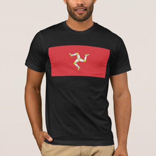 Insel des Mann-Flaggen-T - Shirt (Vorderseite)