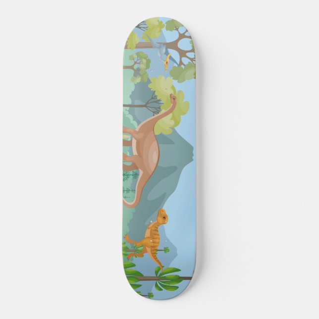 Insel Dinosaur Premium Skateboard (Vorderseite)