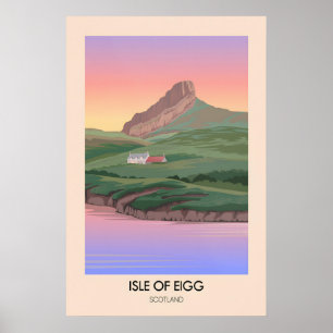 Insel Eigg Schottland Reiseplakat Poster