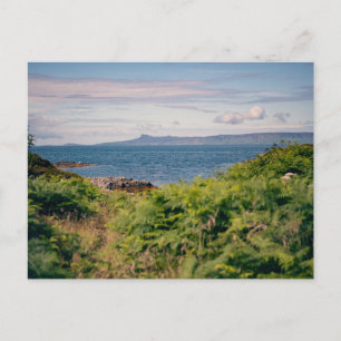 Insel Eigg von jenseits des Meeres Feiertagspostkarte