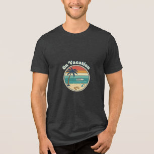 Insel Entweg Kreuzfahrt Urlaub Retro Grafik Tri-Blend Shirt