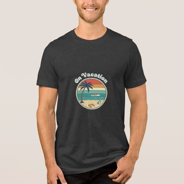 Insel Entweg Kreuzfahrt Urlaub Retro Grafik Tri-Blend Shirt (Vorderseite)