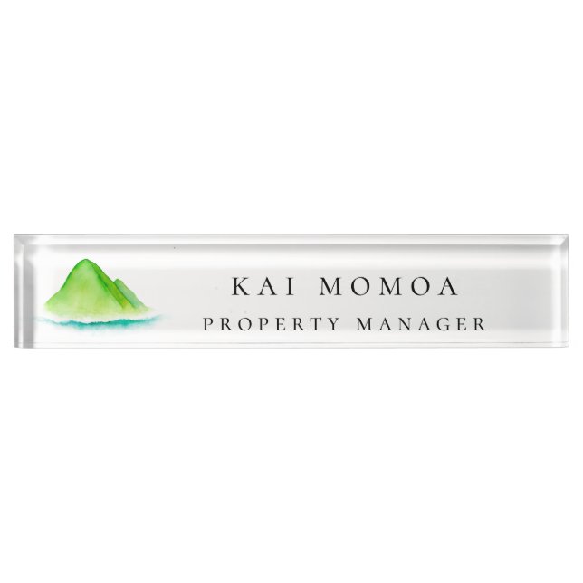 Insel-Entweichen-Logo Namensplakette (Vorderseite)