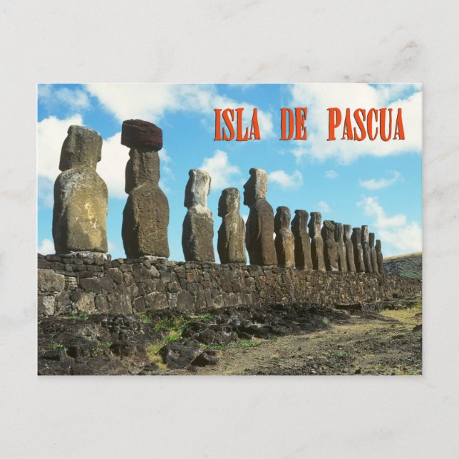 Insel Ester (Isla de Pascua) Postkarte (Vorderseite)