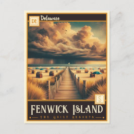Insel Fenwick, Delaware | VINTAG Postkarte