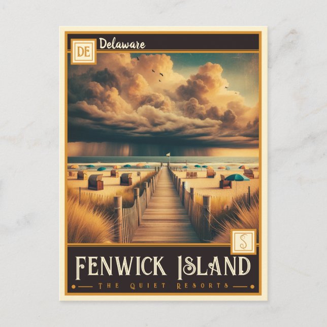 Insel Fenwick, Delaware | VINTAG Postkarte (Vorderseite)