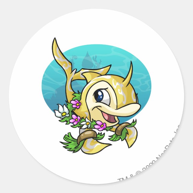 Insel Flotsam Runder Aufkleber (Vorderseite)