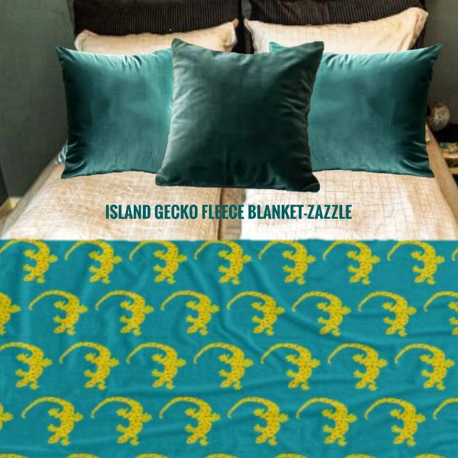 Insel Gecko Fleece Blanket (Von Creator hochgeladen)