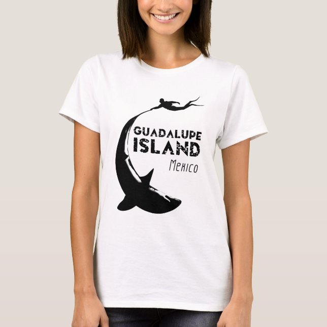 Insel Guadalupe Mexiko | Tauchen mit Haien T-Shirt (Vorderseite)