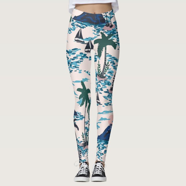 Insel Hawaii Leggings (Vorderseite)