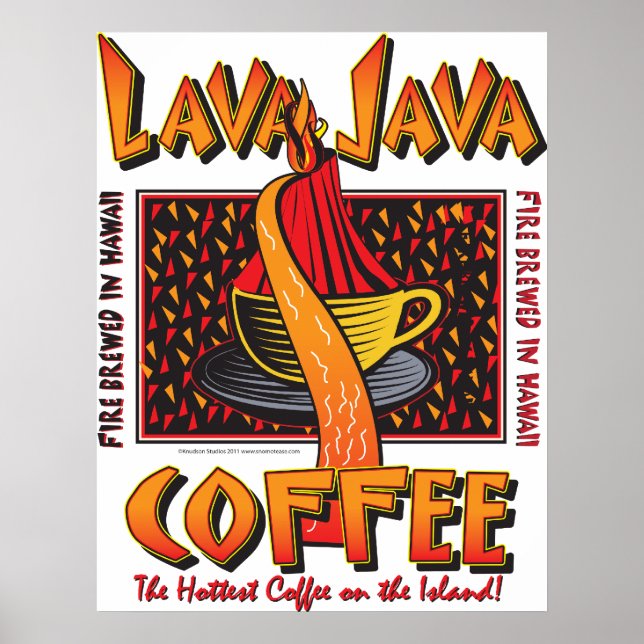 Insel Hawaiian Lava Java-Kaffee Poster (Vorne)