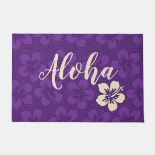 Insel Hibiskus Hawaiian Pinstrip Floral Aloha Fußmatte