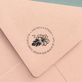 Insel Hibiskus Rücksendeadresse Permastempel