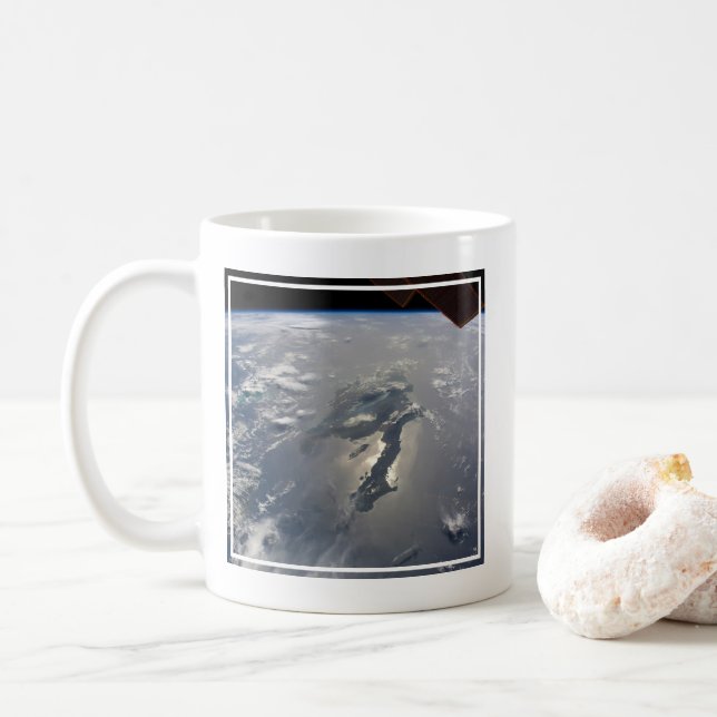 Insel Hispaniola mit Sunglin Kaffeetasse (Mit Donut)