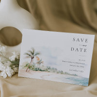 Insel Hochzeit in Urlaubsort Save the Date Foto