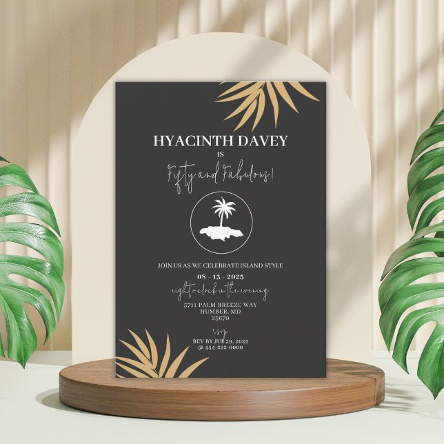 Insel Jamaika Einladung (Celebrate with island vibes with this elegant tropical theme invitation.)