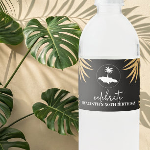 Insel Jamaika Geburtstag Wasserflaschenetikett