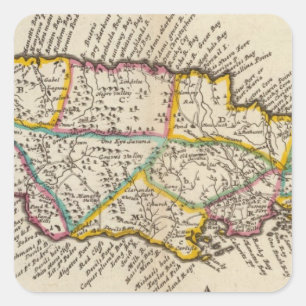 Insel Jamaika Quadratischer Aufkleber