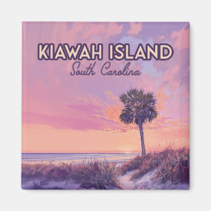 Insel Kiawah South Carolina Beach Palm Tree Magnet