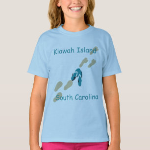 Insel Kiawah, South Carolina Flip Flops Girls' T-Shirt