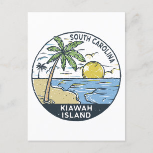 Insel Kiawah South Carolina Vintag Postkarte