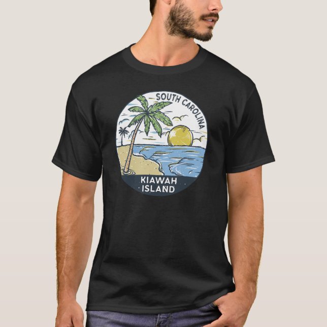 Insel Kiawah South Carolina Vintag T-Shirt (Vorderseite)