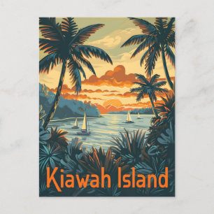 Insel Kiawah Vintag Postkarte