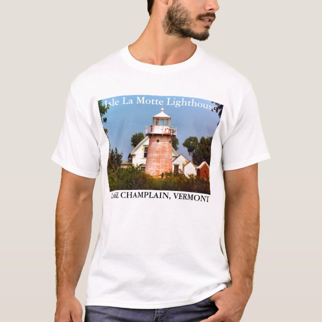 Insel-La Motte Leuchtturm, Vermont-T - Shirt (Vorderseite)