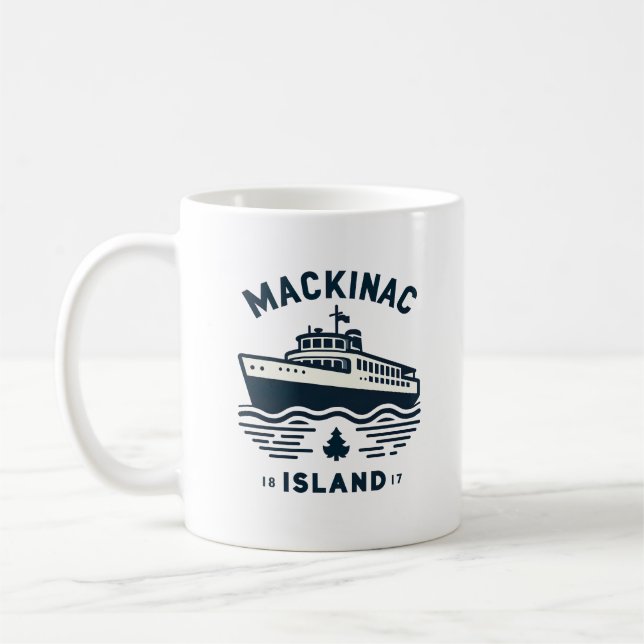 Insel Mackinac 1817 Urlaub Michigan Kaffeetasse (Links)