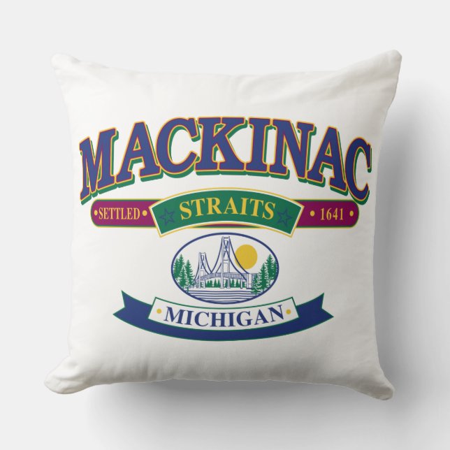 Insel Mackinac Kissen (Vorderseite)