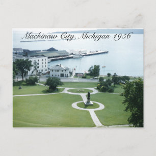 Insel Mackinac Port 1956 Michigan Postkarte