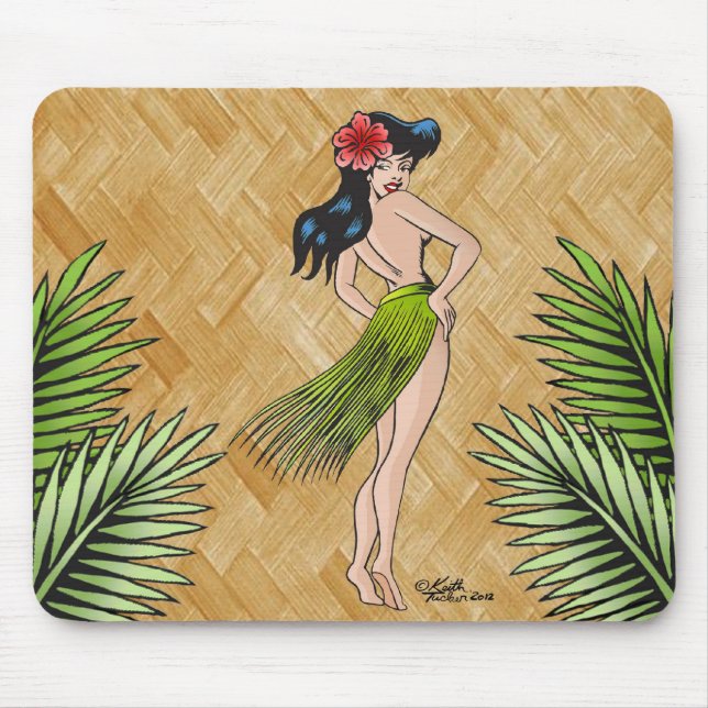 Insel-Mädchen Mousepad (Vorne)