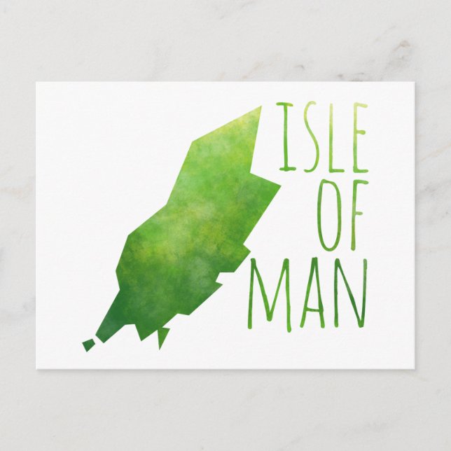 Insel Man Map Postkarte (Vorderseite)