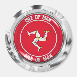 Insel Man Round Emblem Magnet