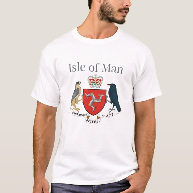 Insel Man/Wappen T-Shirt (Vorderseite)