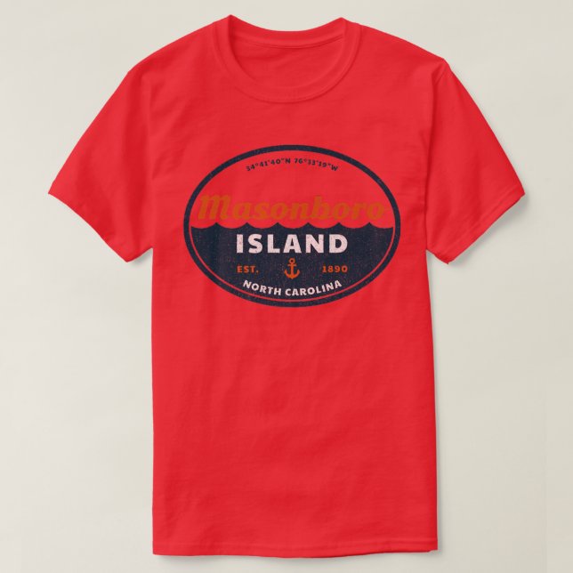 Insel Masonboro, NC Sommerurlaub T-Shirt (Design vorne)