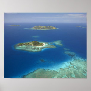 Insel Matamanoa und Korallenriff, Insel Mamanuca Poster