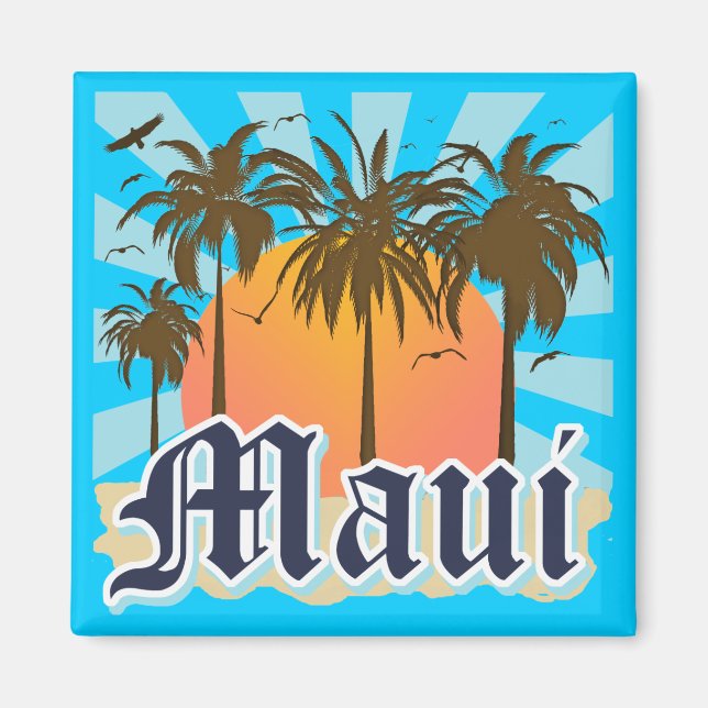 Insel Maui Hawaii Souvenir Magnet (Vorne)