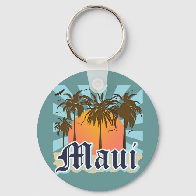 Insel Maui Hawaii Souvenir Schlüsselanhänger (Vorderseite)