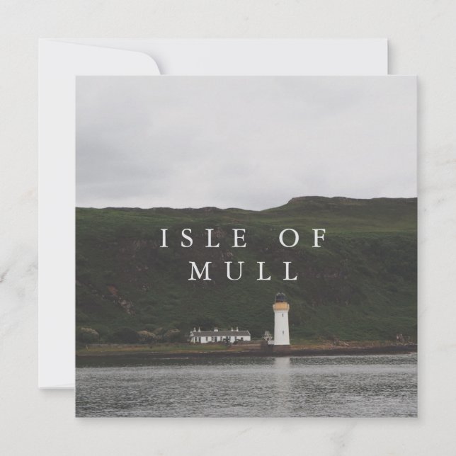 Insel Mull Leuchtturm Feiertagskarte (Vorderseite)