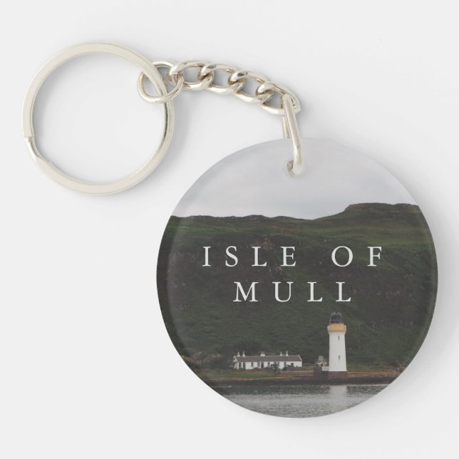 Insel Mull Leuchtturm Schlüsselanhänger (Vorderseite)