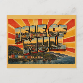 Insel Mull Schottland Vintage Reise Kunst Postkarte