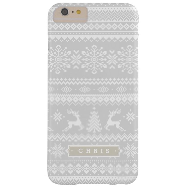 Insel-Mustermonogramm der Weihnachtsstrickjacke Case-Mate iPhone Hülle (Rückseite)