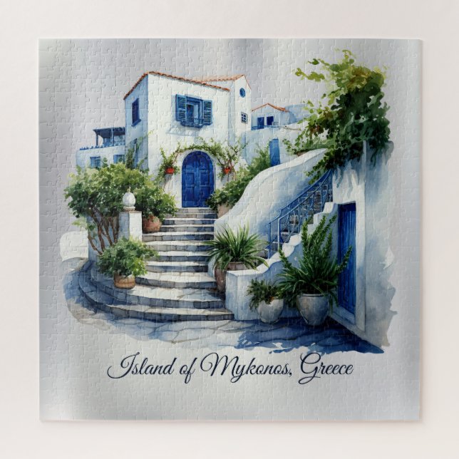 Insel Mykonos, Griechenland Puzzle (Vertikal)
