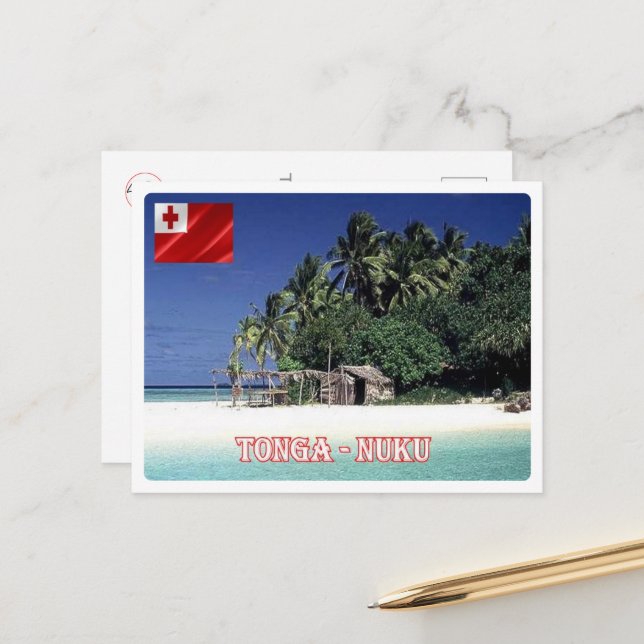 Insel Nuku - Tonga - Panorama - Postkarte (Vorderseite/Rückseite Beispiel)
