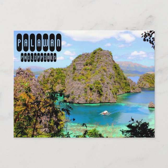 Insel Palawan auf den Philippinen Postkarte (Vorderseite)