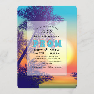 Insel-Paradies-Abschlussball-Einladung Einladung