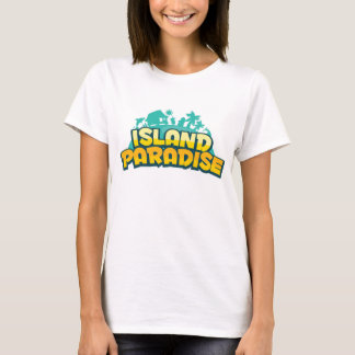 Insel-Paradies - der gelbe T - Shirt der Frauen